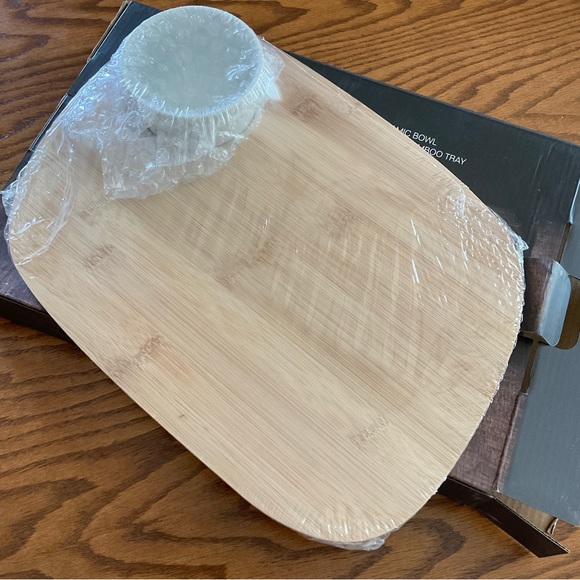 NIB Denmark Tools for Cooks - 2 Piece Ceramic & Bamboo Tapas Serving Set - Picture 6 of 8